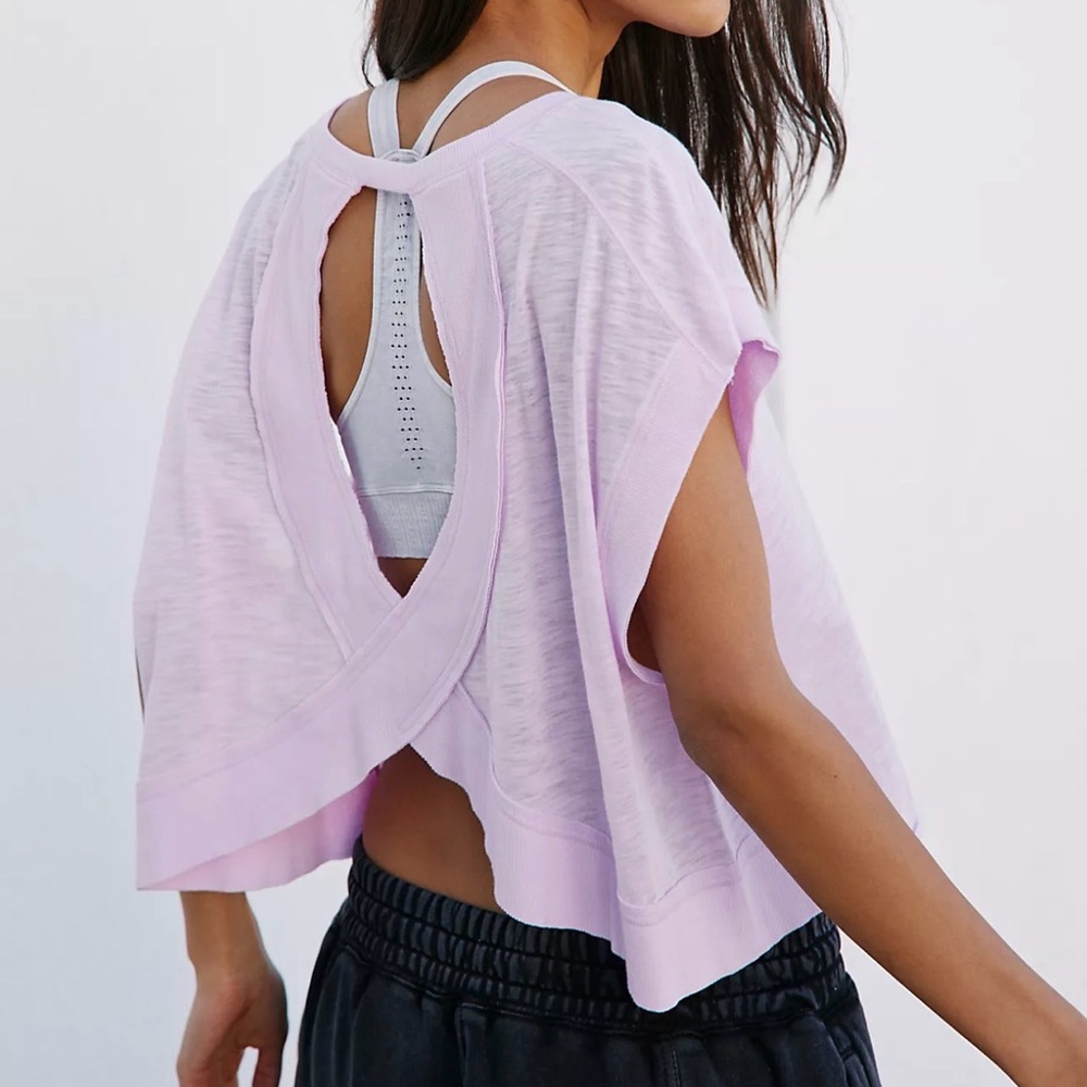 Free people light pink my time tee
